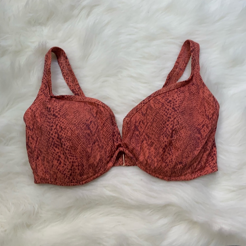 Rust Snake Skin Bikini Top 38DD